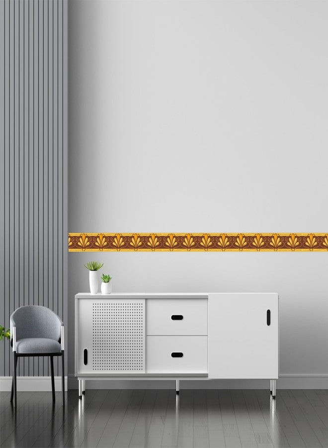 ATTRACTSO- Wall Border Peel & Stick 5 inch x 10 ft - for Home Decor, Tiles, Bathroom, Kitchen, Door, Floor Decoration - Vinyl |Glossy Laminated Waterproof Roll (Design2) - Image 5